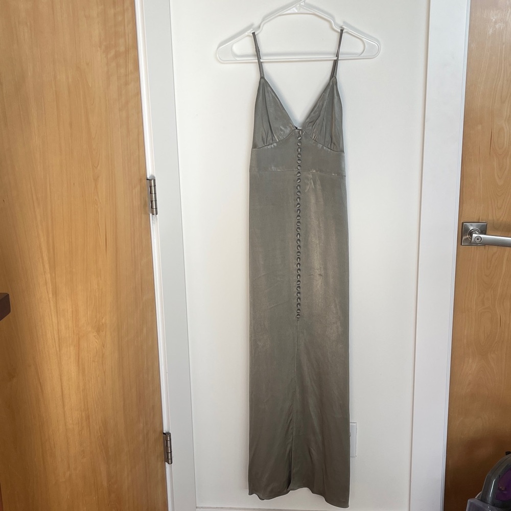 Shona Joy Button-Front Maxi Dress La Lune Sage NWT dress Sz 2 - Picture 2 of 4
